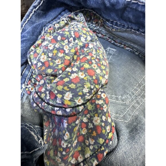 Vigoss Womens Capri Jeans Size 9 Mid-Rise Blue Denim Stretch Embroidered Pockets - Picture 12 of 12